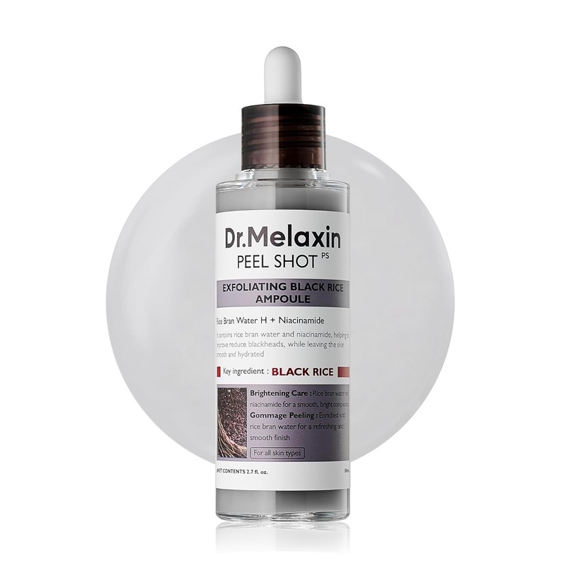 [ Dr.Melaxin ] Peel Shot Glow Black Rice Peeling Ampoule 80ml / 2.7 fl.oz.
