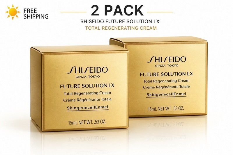 (2 x ) Shiseido Future Solution LX Total Regenerating Cream All Skin Types 15ml