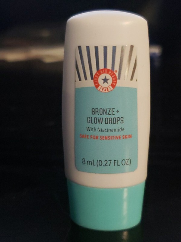 First Aid Beauty BRONZE GLOW DROPS Niacinamide Serum Blurs Pores ~ .27 fl oz