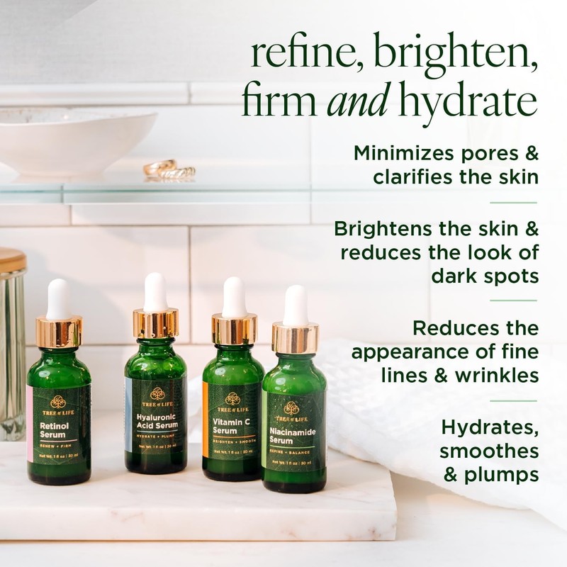 Beauty Facial Skin Care Set, Brightening, Firming & Hydrating Face Serums for... gallery