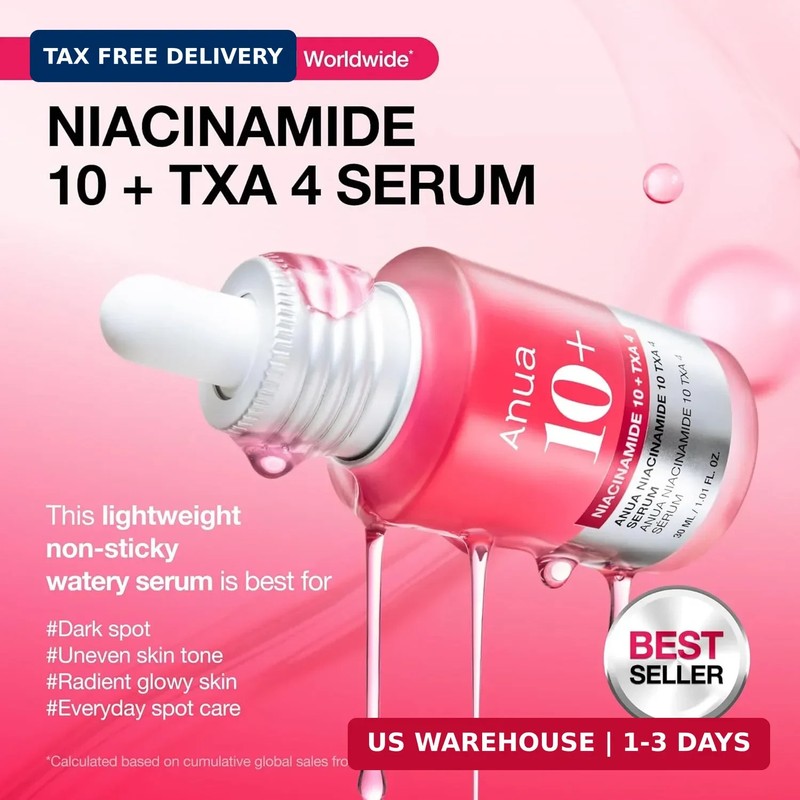 Anua Niacinamide 10 + TXA 4 Serum, Dark Spot Care, Hyaluronic Acid, Tranexamic A gallery
