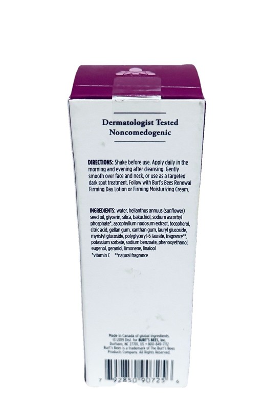 Burt's Bees Renewal Dark Spot Corrector Vitamin C Retinol Alternative 1 oz gallery