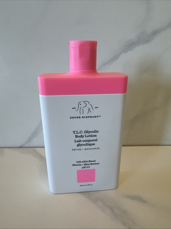DRUNK ELEPHANT T.L.C. Glycolic Body Lotion REFINE+MOISTURIZE 240mL New & Sealed