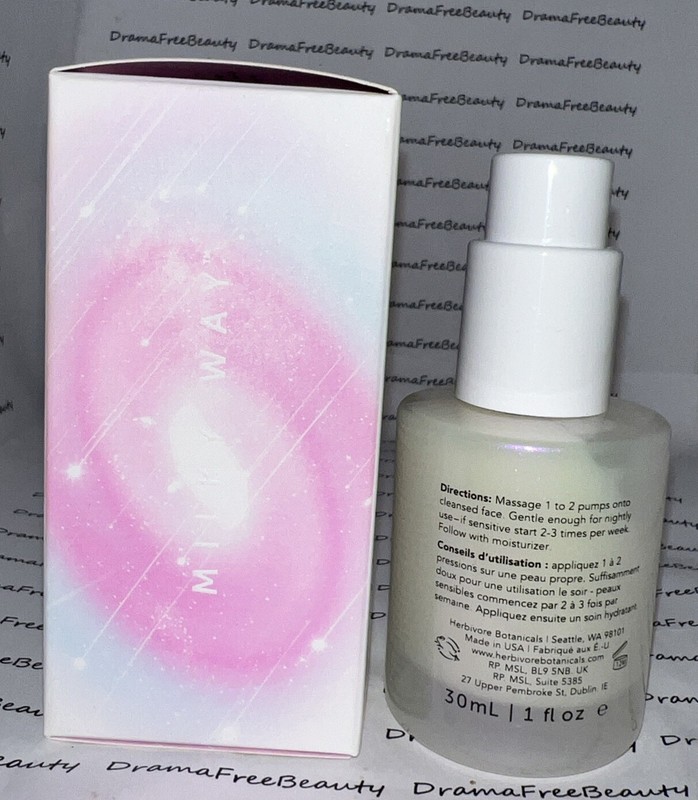 Herbivore Milky Way 10% AHA + Oat Soothing Exfoliating Serum 30ml./1fl.oz. BNIB gallery