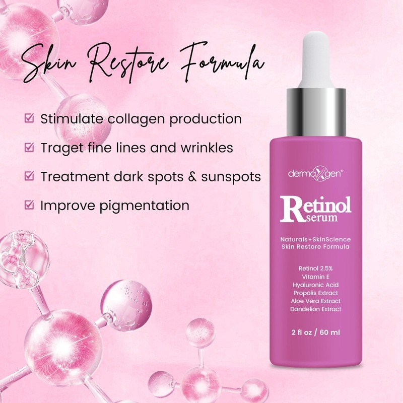 PURE RETINOL VITAMIN A 2.5% + HYALURONIC ACID + ALOE VERA - ANTI-WRINKLE SERUM gallery