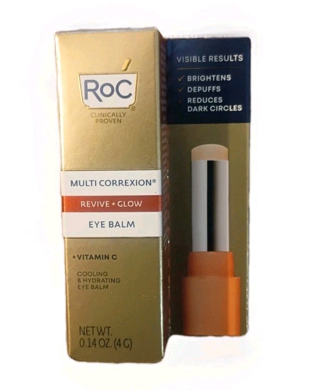 RoC Multi Correxion Revive + Glow Vitamin C Under Eye Balm Stick 0.14 oz NEW