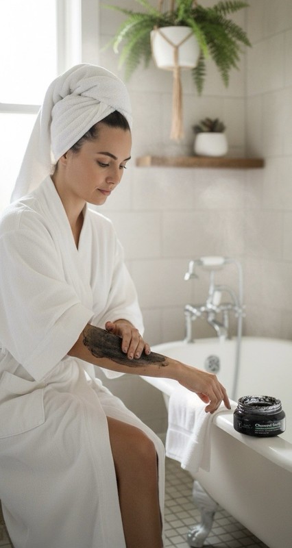 Anti Cellulite Set: Collagen Stem Cells Oil & Collagen Charcoal Stem Cells Scrub gallery