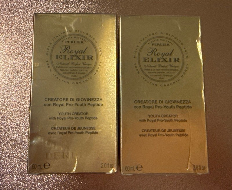 2 Perlier Royal Elixir Youth Creator w Royal Pro-Youth Peptide 2.0 oz New Sealed