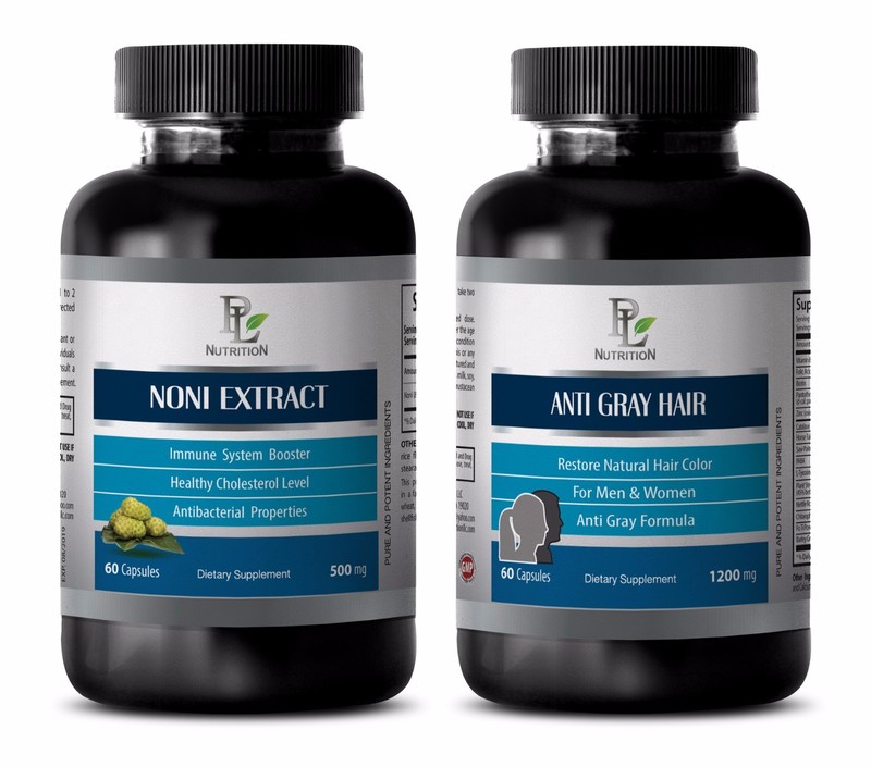 Antiaging capsules – NONI EXTRACT – ANTI GRAY HAIR COMBO – saw palmetto organic