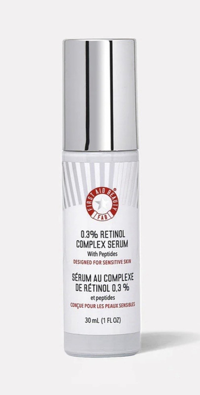 First Aid Beauty 0.3% Retinol Complex Serum w Peptides Sensitive Skin NIB