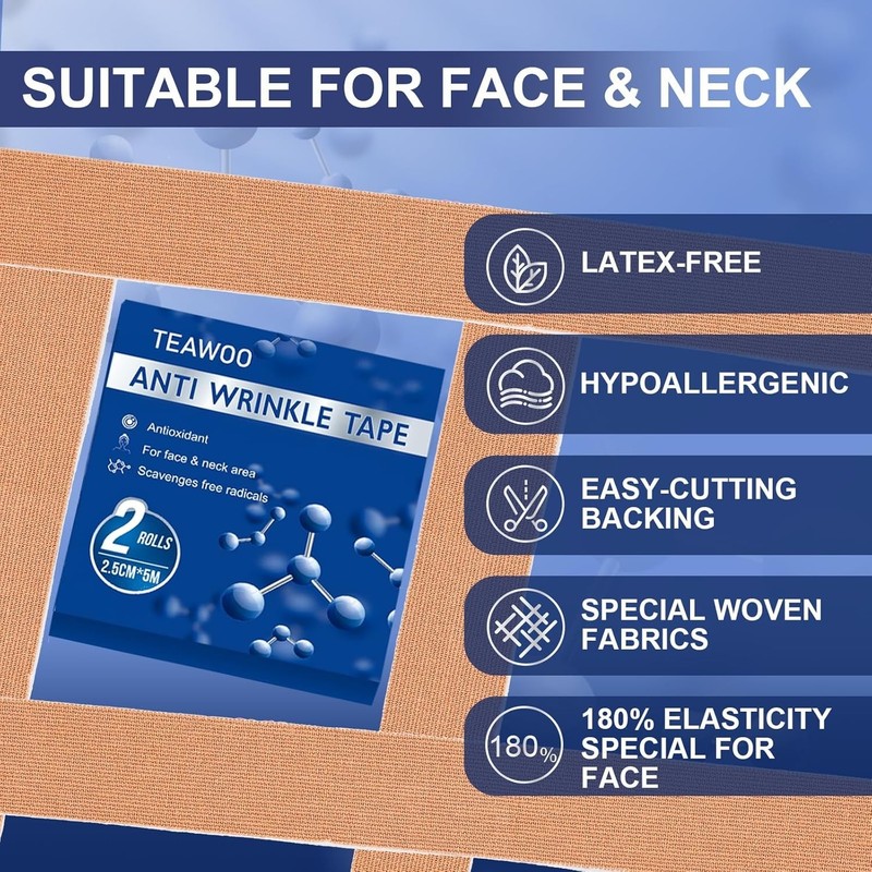 Facial Myofascial Lift Tape – Waterproof Anti-Aging Skin Solution with 2 Rolls gallery