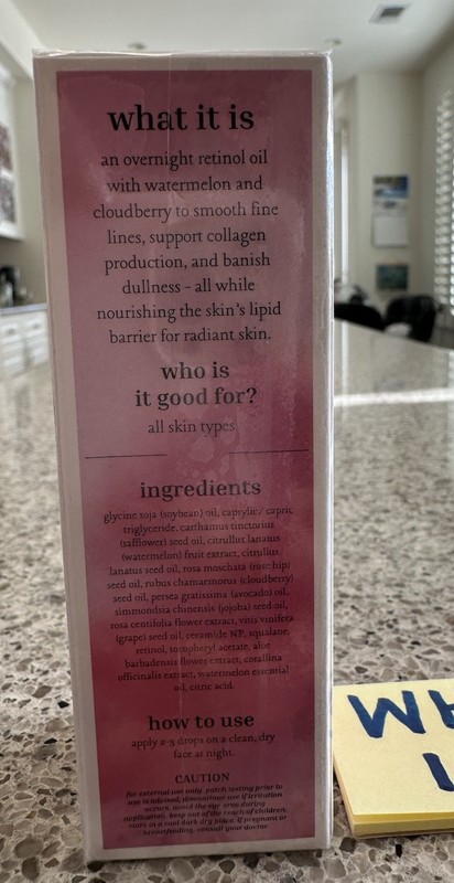 Dallas & James Watermelon Dream Overnight Retinol Oil 1oz/30mL FULL SZ EXP 8/28 gallery