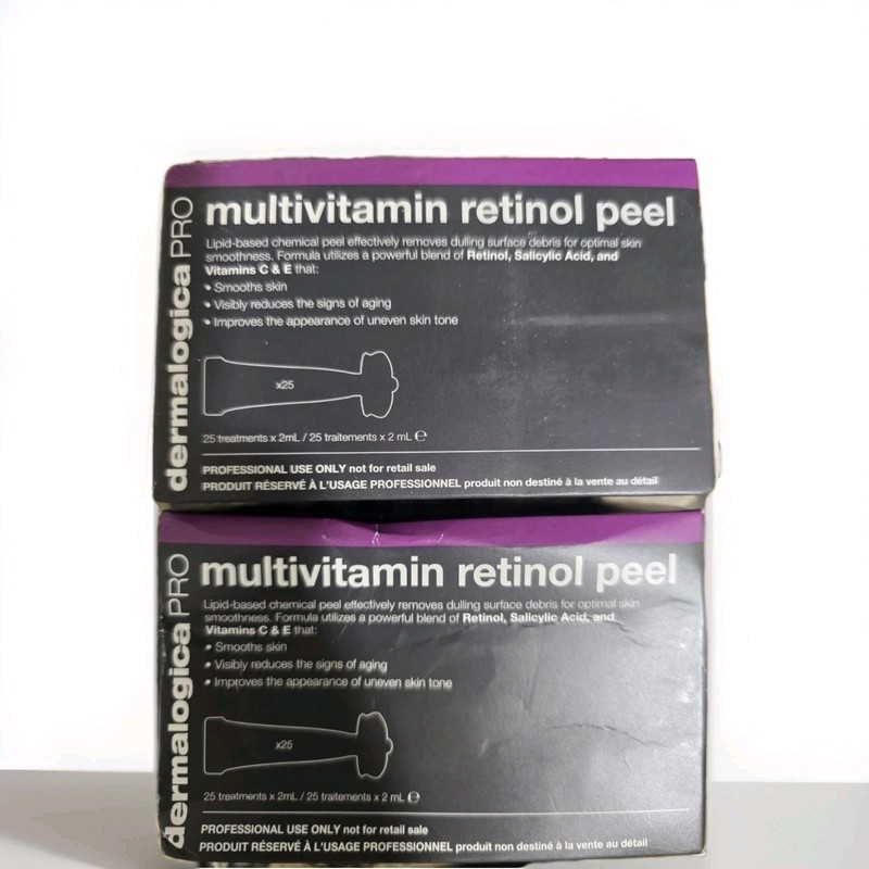 Dermalogica Multivitamin Retinol Peel PRO Size 25 X 2 = 50 treatments Lot Of 2