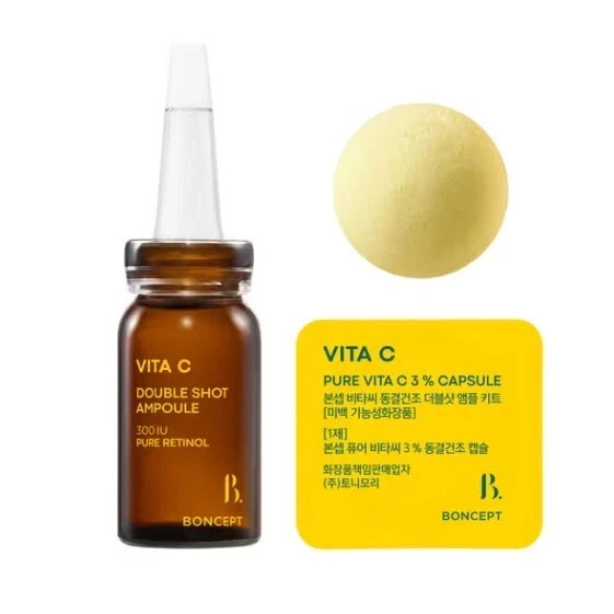 BONCEPT Vita C Capsule Double shot Ampoule Kit (Ampoule 10ml + Capsule 50mg)
