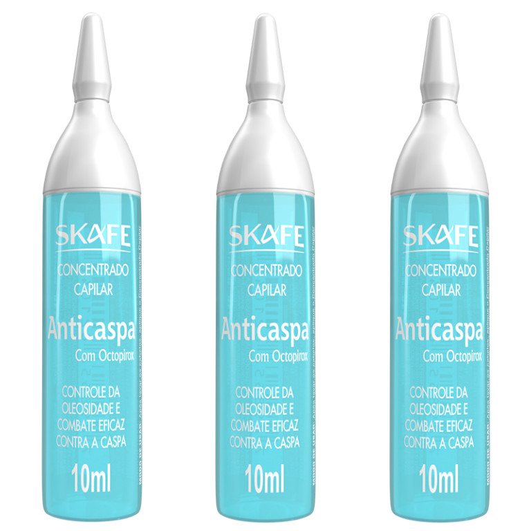 Skafe – Tratamento Capilar – Ampola Anticaspa (3 x 10Ml) – Ampoule(3 x 0.34FlOz)