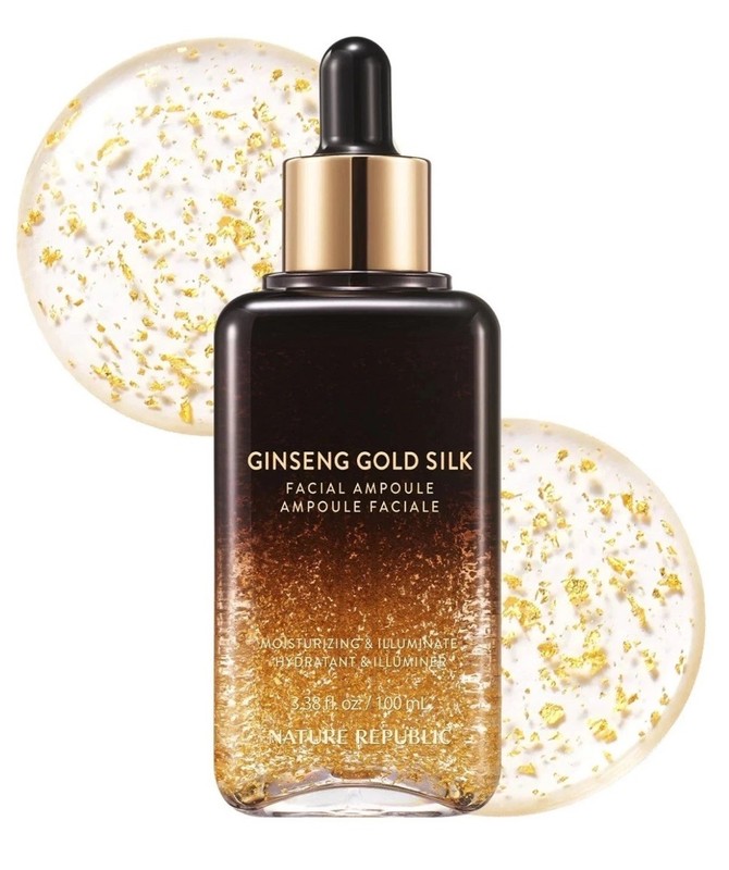 Nature Republic Ginseng Gold Silk Facial Ampoule, 3.38 fl oz - New In Box Sealed gallery