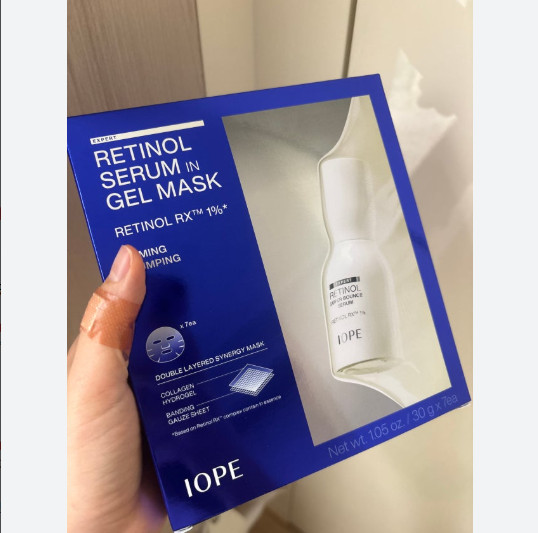 Iope retinol serum gel mask firming anti aging treatment sheet mask 7pcs