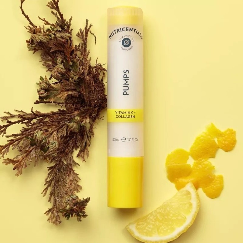 Nu Skin Nuskin Nutricentials Vitamin C + Collagen Pump Yellow Serum 1 fl oz