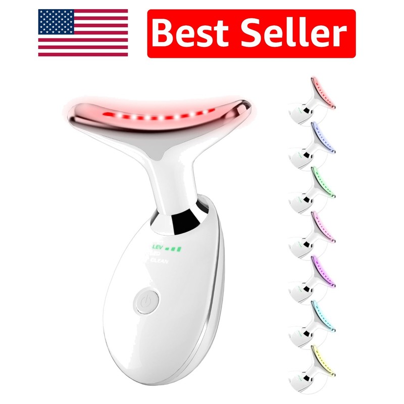 All-In-One Red & Blue LED Facial Wand with Ergonomic Design for Skin Care