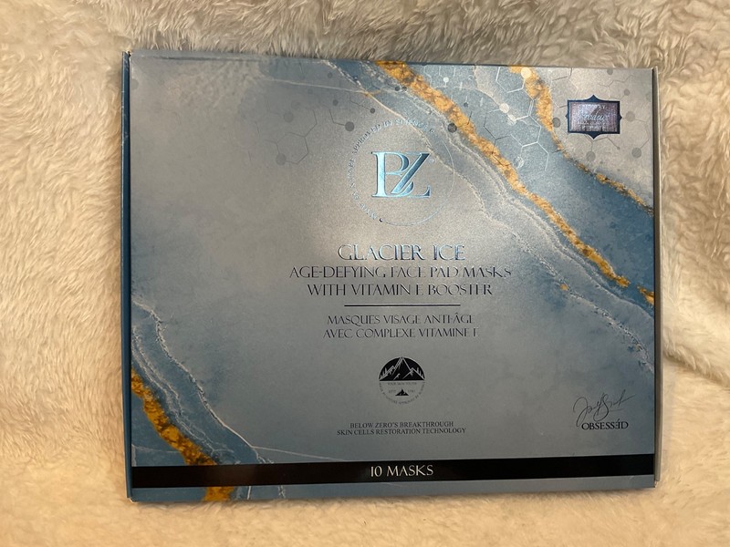 Below Zero Glacier Ice Age Defying Face Pad Mask Vitamin E Booster 10 Pieces A-4