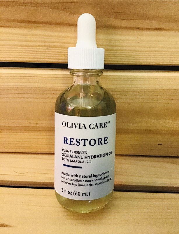 OLIVIA CARE RESTORE Plant-Derived SQUALANE Hydration OIL W/ MARULA OIL 2OZ NEW!