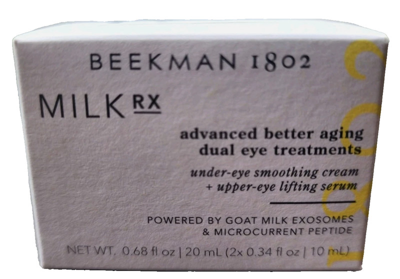 BEEKMAN 1802 MILK RX Advanced Better Aging Dual Eye Treatments – 0.68 oz New
