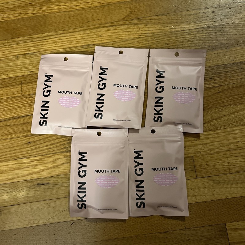 Lot of 5 – Skin Gym Mouth Tape 30 Individual Mouth Tapes, Sealed