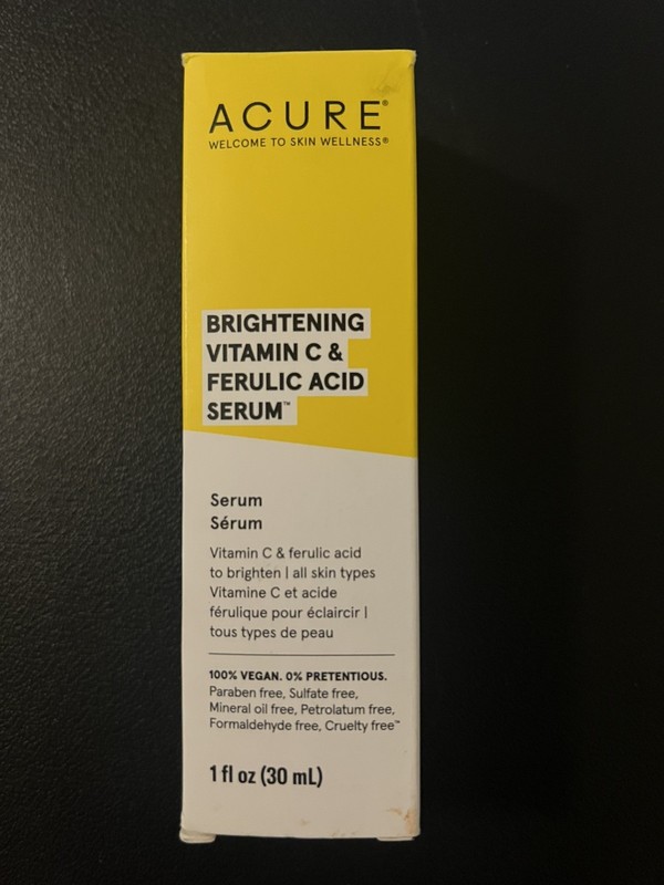 ACURE Brightening Vitamin C & Ferulic Acid Serum 1 fl oz Vegan Cruelty Free