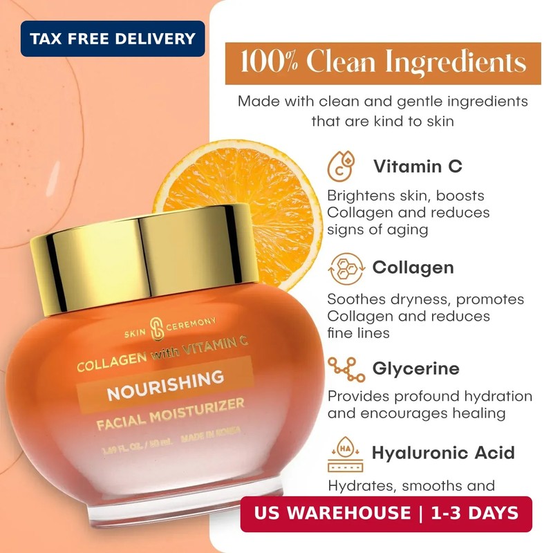 Collagen & Vitamin C Moisturizer - Brightens Skin, Reduces Fine Lines & Wrinkles gallery