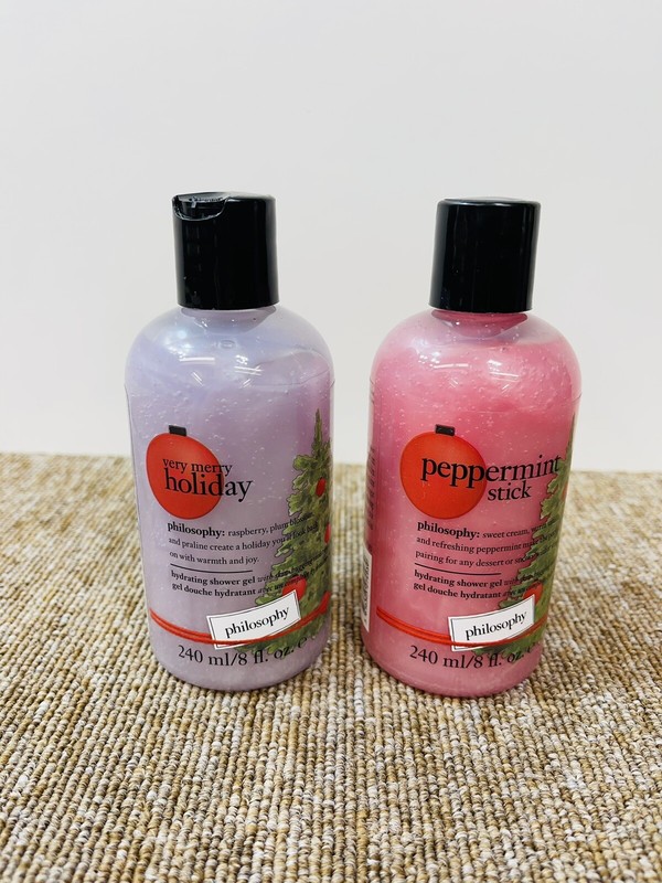 New PHILOSOPHY Very Merry Holiday Peppermint Stick Shower Gel Bubble Bath 8 oz
