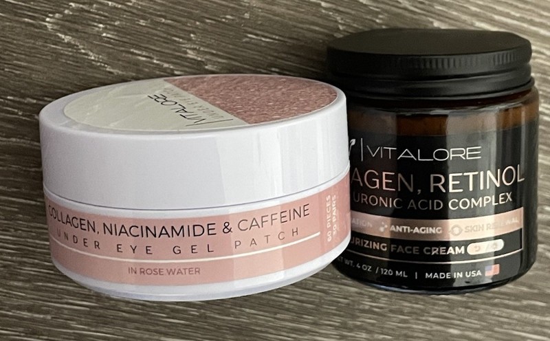 Vitalore Caffeine Niacinamide Collagen Eye Gel Patch & Wrinkle Face Cream New