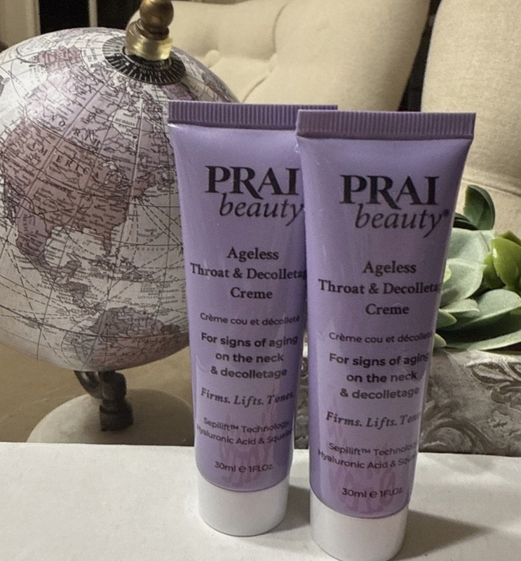 Prai Beauty Ageless Throat & Decolletage Creme 1 fl oz Lot of 2 X