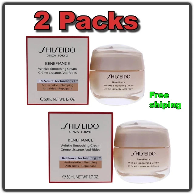 Shiseido Benefiance Wrinkle Smoothing Cream 1.7oz – 50ml (2 Packs)