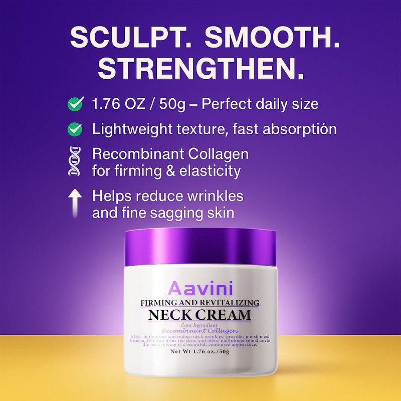 Aavini Neck Cream 50g – Firming & Lifting Peptide Cream for Wrinkles & Sagging gallery