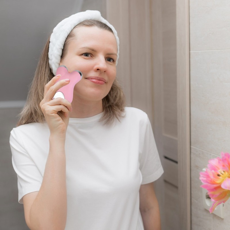 1Pc Micro-current Face Massager Rechargeable Face Neck Roller Intelligent Facial gallery