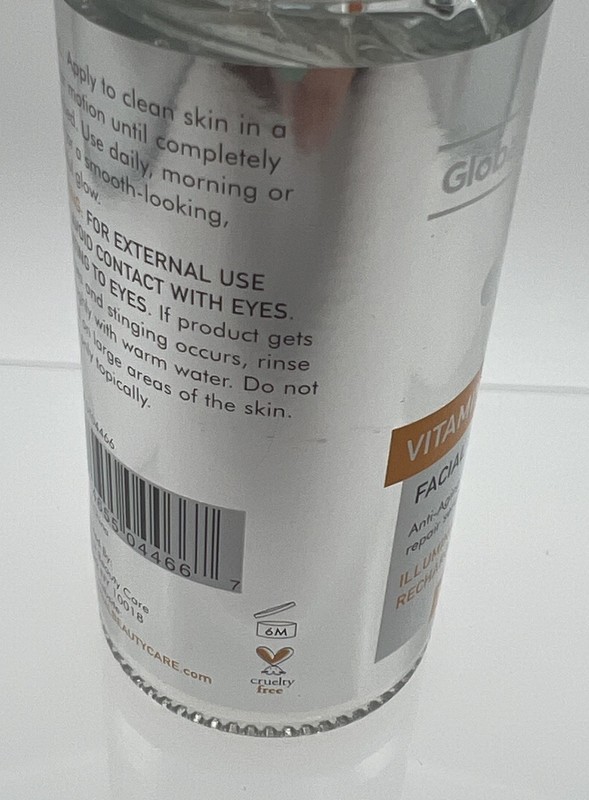 Global Beauty Care Vitamin C FACIAL SERUM 1.7oz (50mL) Illuminate Smooth Recharg gallery