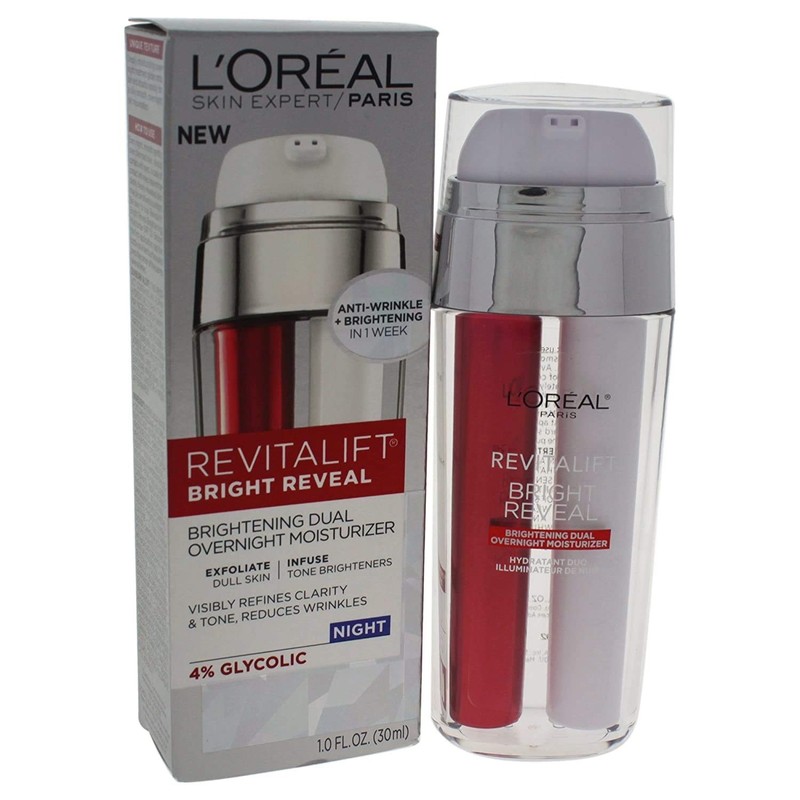 L’Oreal Paris Skincare Revitalift Bright Reveal Dual Overnight Moisturizer