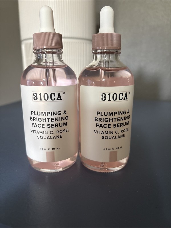 2X 310CA PLUMPING & BRIGHTENING FACE SERUM -VITAMIN C,ROSE, SQUALENE 4 Fl Oz