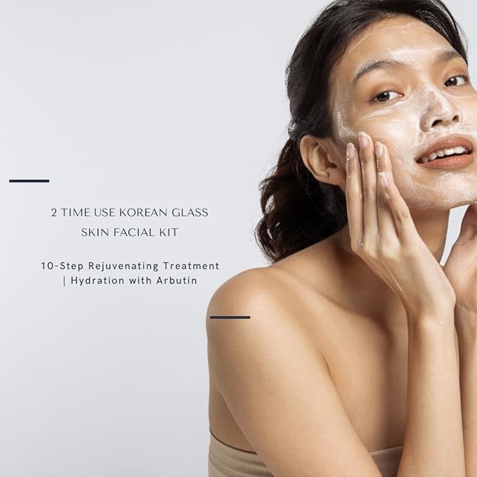 Korean Glass Skin Facial Kit | 2 Time Use Kit | 10 Step Skin for Brightening. gallery