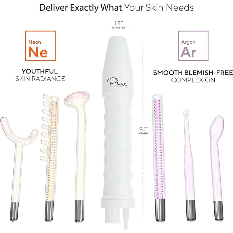 Portable Skin Therapy Wand 6 Neon Argon Professional NuDerma PDC-DERM PRO Wands gallery