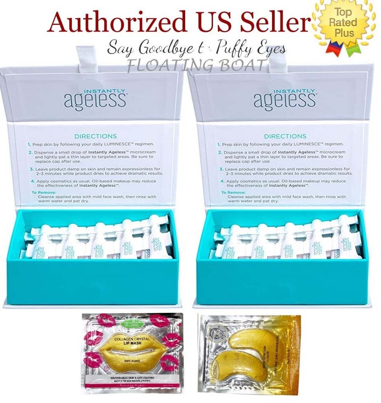 2 Box Authentic Instantly Ageless Face lift, 50 Vials, Exp 05/2026 + GIFTS
