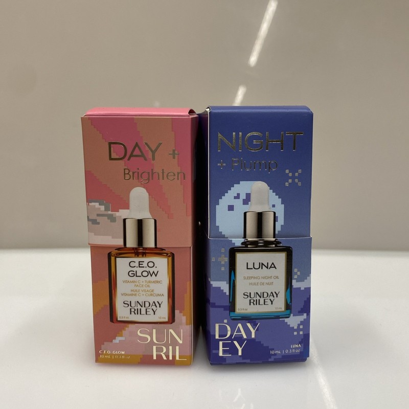 Sunday Riley Day + Night Brighten + Plump Set – 10ml each