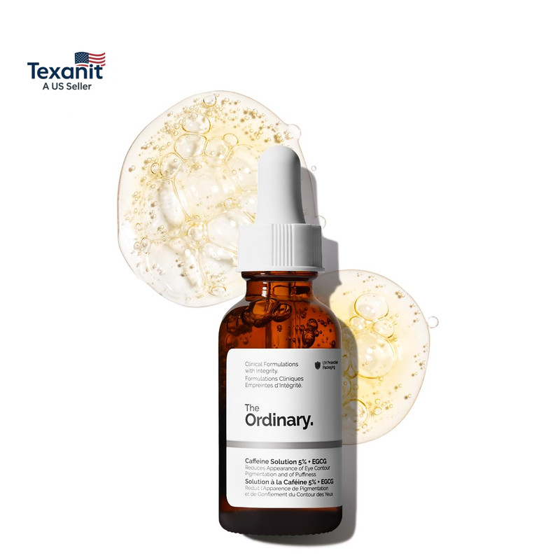 The Ordinary Caffeine Solution 5% + EGCG, Depuffing Eye Serum for Dark Circles a